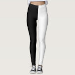Leggings noirs et blancs<br><div class="desc">Idéal pour un costume ou n'importe quel jour. Demi noir,  moitié couleur personnalisée de votre choix.</div>