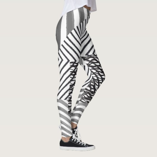 leggings noirs et blancs (Droite)