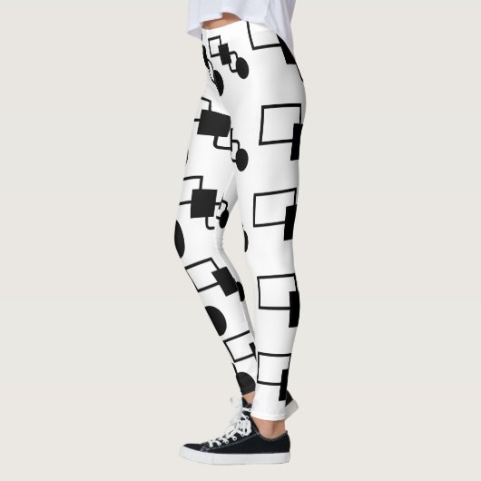 Leggings Noirs Et Blancs (Gauche)