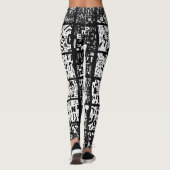 Leggings noirs et blancs (Dos)