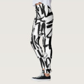 Leggings noirs et blancs Abstraits (Gauche)