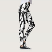 Leggings noirs et blancs Abstraits (Droite)