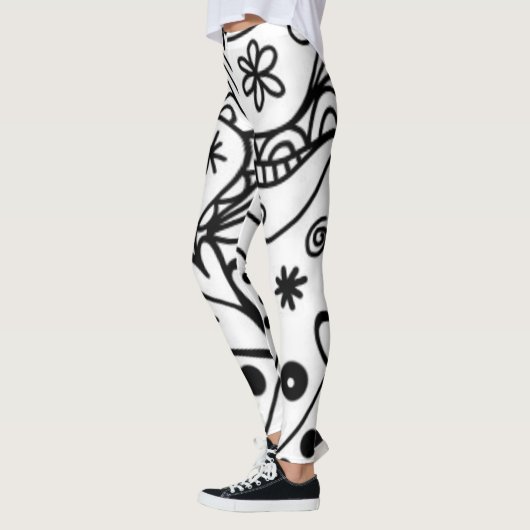 Leggings noirs et blancs Abstraits (Gauche)