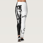 Leggings noirs et blancs barbelés (Dos)