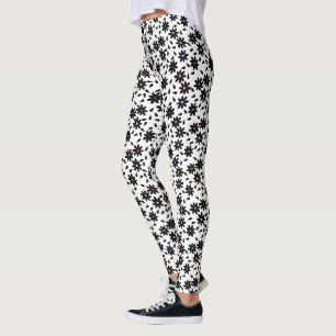 Leggings noirs et blancs inspirés du sac à farine