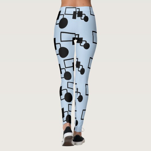 Leggings noirs et bleus (Dos)