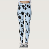 Leggings noirs et bleus (Devant)