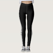Leggings noirs et gris personnalisés (Devant)