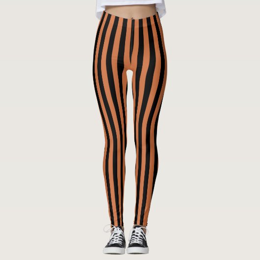 Leggings noirs et orange (Devant)