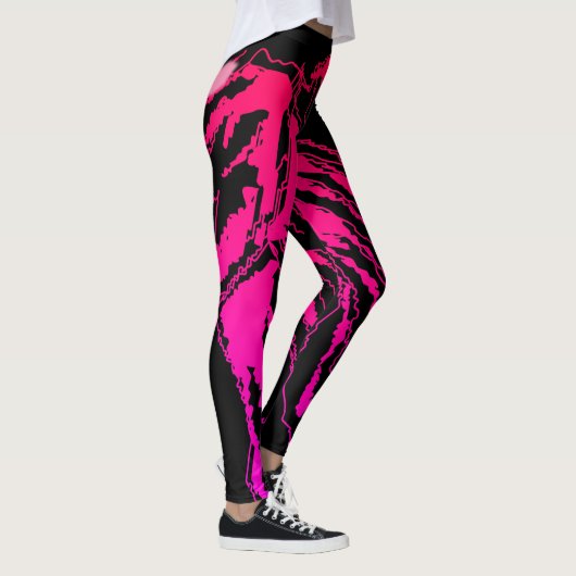 Leggings noirs et roses Abstraits (Droite)