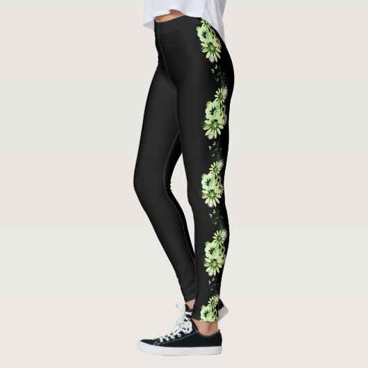 Leggings noirs floraux (Gauche)