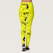 Leggings noirs jaunes Xoxo (Dos)