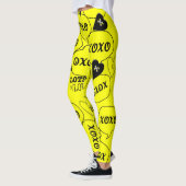 Leggings noirs jaunes Xoxo (Gauche)