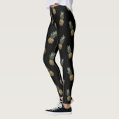 Leggings noirs Motifs d'ananas tropicaux (Gauche)