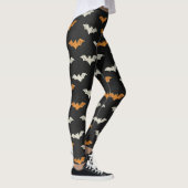Leggings noirs, orange et crème Spooky Chic (Droite)