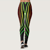 Leggings noirs rayés colorés (Dos)