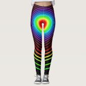 Leggings noirs rayés colorés (Devant)