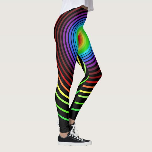 Leggings noirs rayés colorés (Droite)