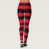 Leggings Nom à rayures rouge et noir tendance (Dos)