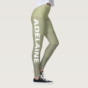 Leggings Nom blanc   Élégant 5 blocs de nuances grises chau