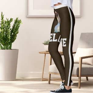 Leggings Nom Brown personnalisé Cute Siamese chat animal de