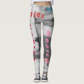 Leggings Nom customisé Légendes noires (Devant)