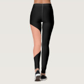 Leggings Nom d'affection pour chat maman Black Peach Texte  (Dos)