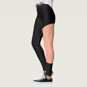 Leggings Nom d'affection pour chat maman Black Peach Texte  (Gauche)
