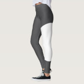 Leggings Nom de compagnie mignon pour chatte maman gris fon (Gauche)