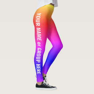 Leggings Nom de groupe personnalisé et légendes de texte 