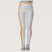 Leggings Nom de l'entreprise personnalisée Orange Accents G (Devant)