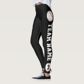 Leggings Nom de l'équipe de baseball personnalisée et numér (Gauche)