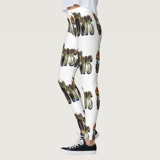 Leggings Nom De Vaches Logo D'Image Avec Vaches, (Gauche)
