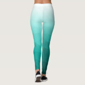 Leggings Nom du Motif de maillage de géométrie turquoise tu (Dos)