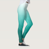 Leggings Nom du Motif de maillage de géométrie turquoise tu (Droite)