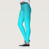 Leggings Nom personnalisé bleu brillant (Gauche)
