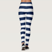 Leggings Nom personnalisé Couleur modifiable et bandes blan (Dos)