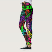 Leggings Nom personnalisé de coutume de guêtres (Gauche)