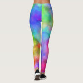 Leggings Nom personnalisé des couleurs arc-en-ciel (Dos)