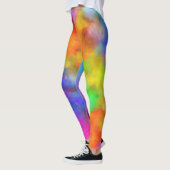 Leggings Nom personnalisé des couleurs arc-en-ciel (Gauche)