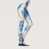 Leggings Nom personnalisé Hydrangea Bleu Botanique (Droite)