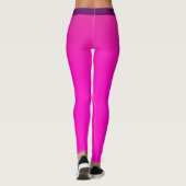 Leggings Nom personnalisé néon rose (Dos)