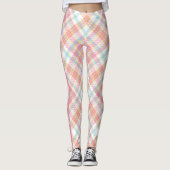 Leggings Nom personnalisé Plaid / Tartan Motif (Devant)