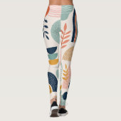Leggings Nom sur motif de surface abstrait d'arc de prisme  (Dos)