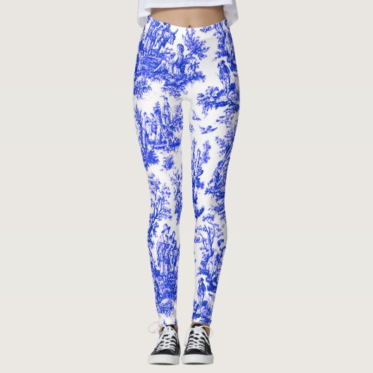 Leggings NOMADESAUSTRALIENS Design Royal Blue Jouy (Devant)