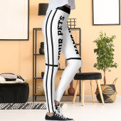 Leggings Noms des animaux de compagnie noirs blancs personn