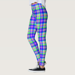 Leggings Non lumineux multicolore avec un motif à damiers