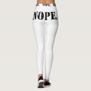 Leggings NOPE. Pantalon de yoga d'impression de bout