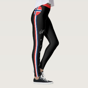 Leggings Norvège et Norvège Drapeau mode, fans de voyage/