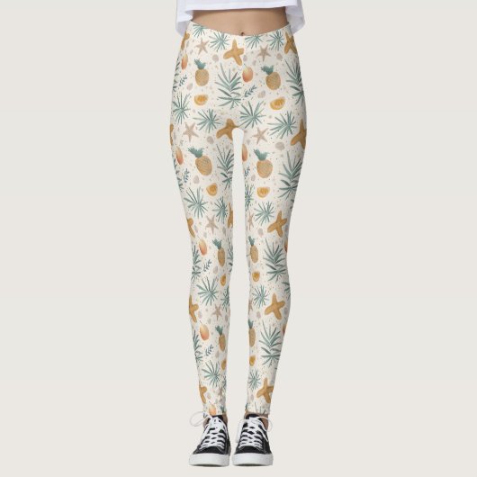 Leggings Nos souvenirs de l'océan persistent (Devant)